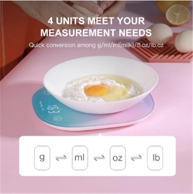 Smart Digital Kitchen Scale with Nutrition Analysis & Food Diary Tracking