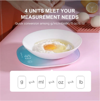 Smart Digital Kitchen Scale with Nutrition Analysis & Food Diary Tracking