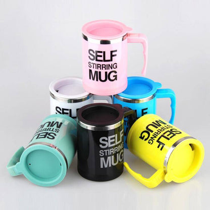 ☕ Automatic Self-Stirring Travel Mug with Lid - Hands-Free Mixing Gadget