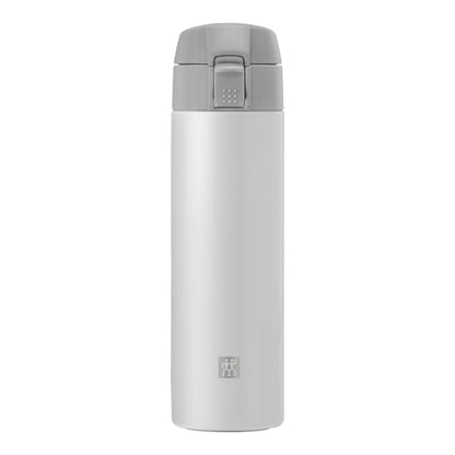 ZWILLING Thermo Travel Bottle, 450 mL, White-Grey|Leakproof & Insulated