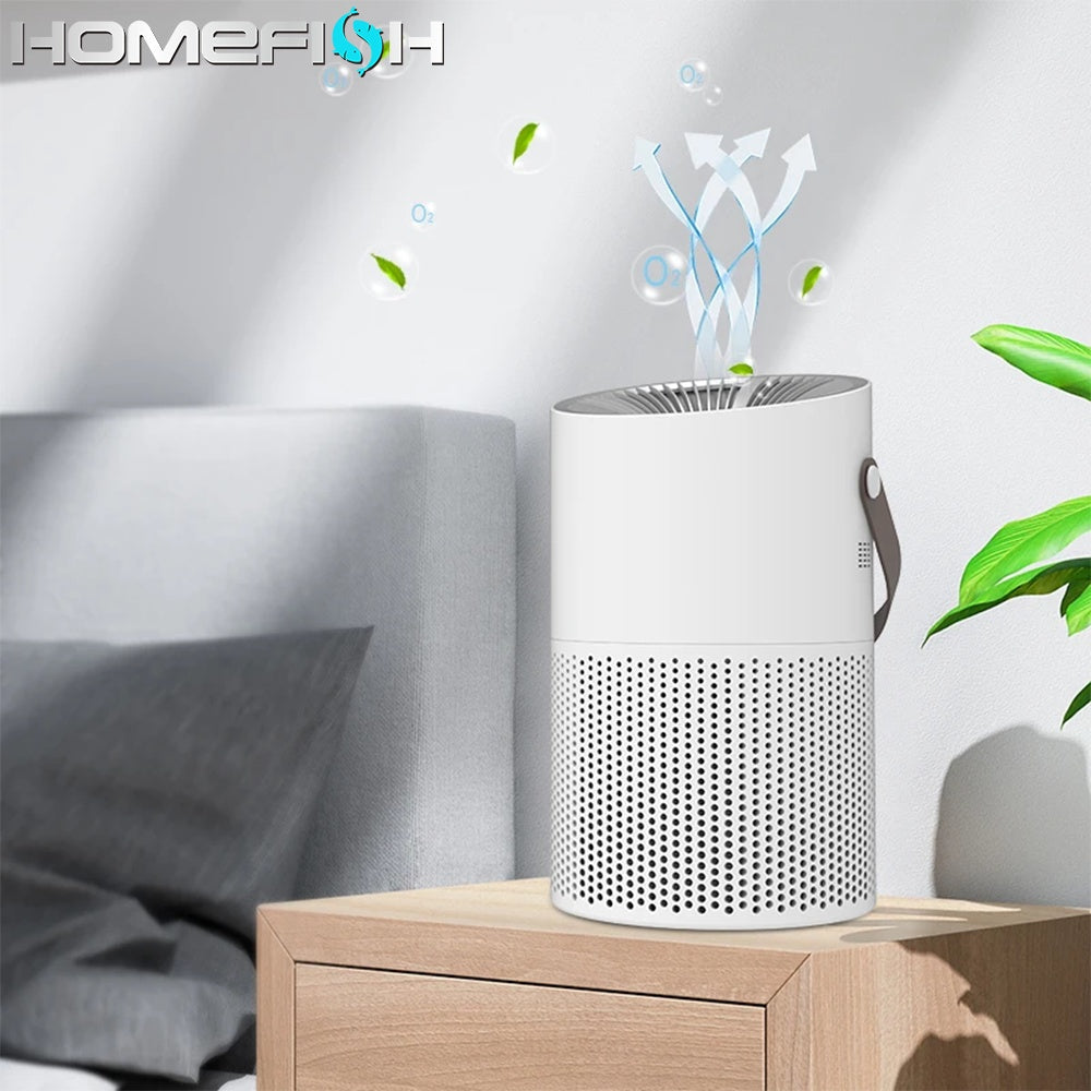 Breathe Easy: Portable Smart Air Purifier with 360° Filtration for 323 ft2 Coverage.