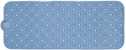 40" Blue Bubbles Non Slip Bathtub Mat with Suctino Cup & Drain Holes