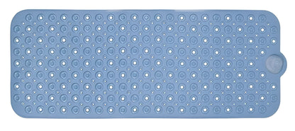 40" Blue Bubbles Non Slip Bathtub Mat with Suctino Cup & Drain Holes