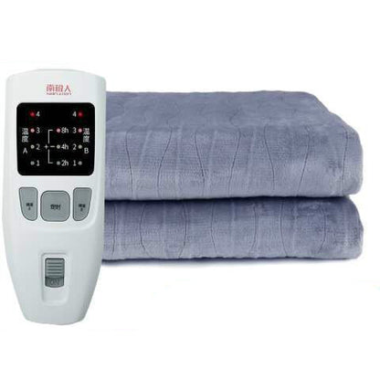 Extra-Large 220V Electric Blanket - Soft Cotton Fabric, 4 Temperature Levels