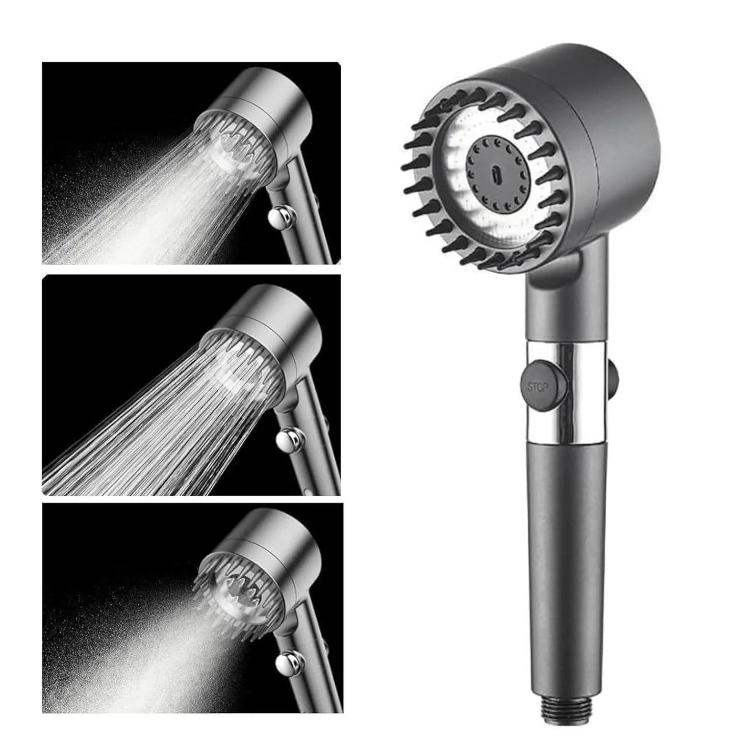 High Pressure Shower Handheld shower H- 3+1 Spray Modes with Filter